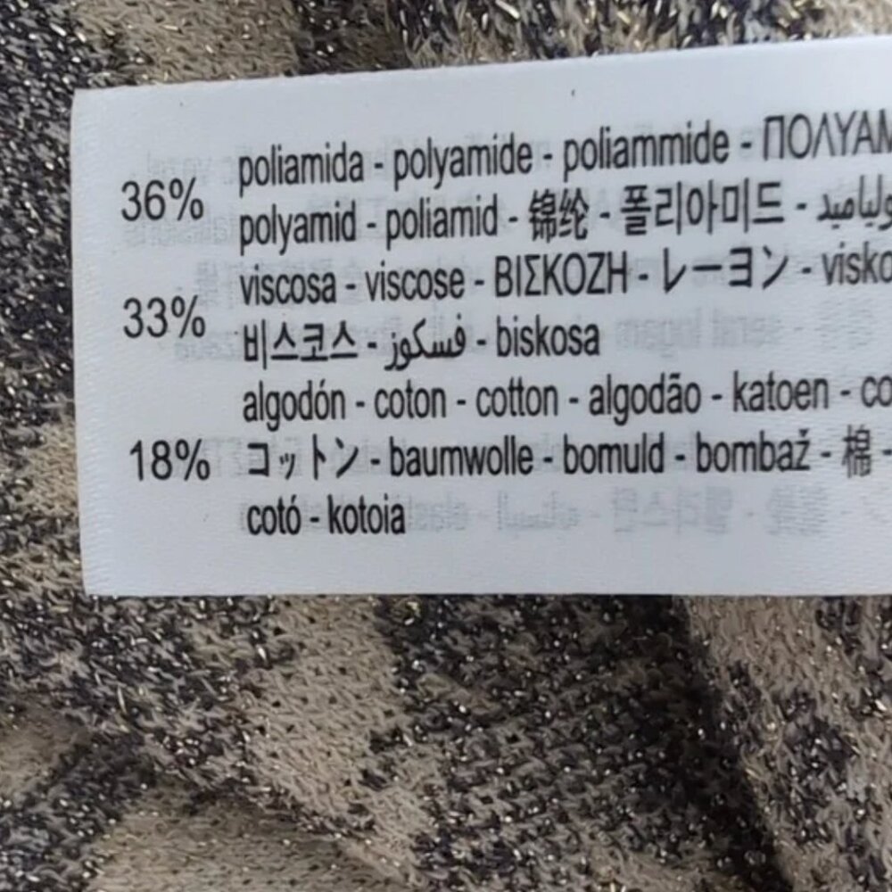 NWT Zara jacquard knit sweater jacket - gold grey gunmetal metallic lurex thread - Picture 3 of 3